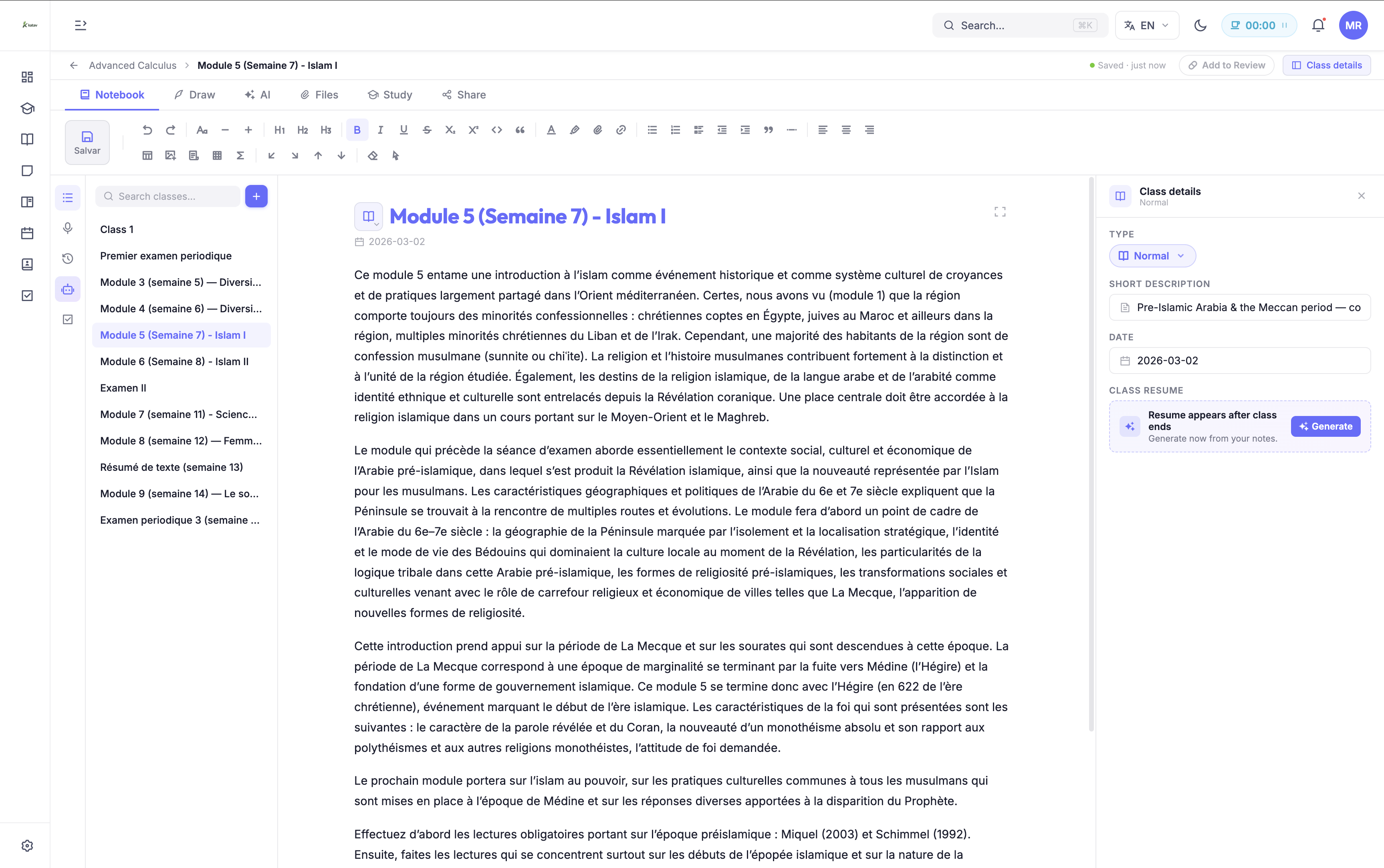 A note editor built for class